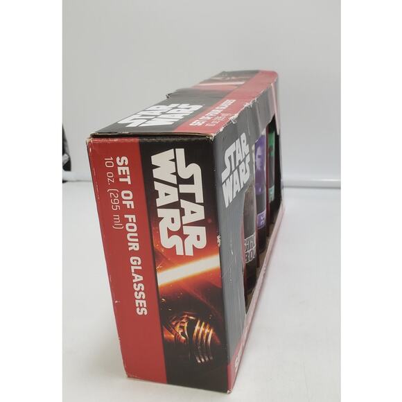 Star Wars Force Awakens Set of 4 10oz Glasses Vandor IOB - Picture 6 of 7